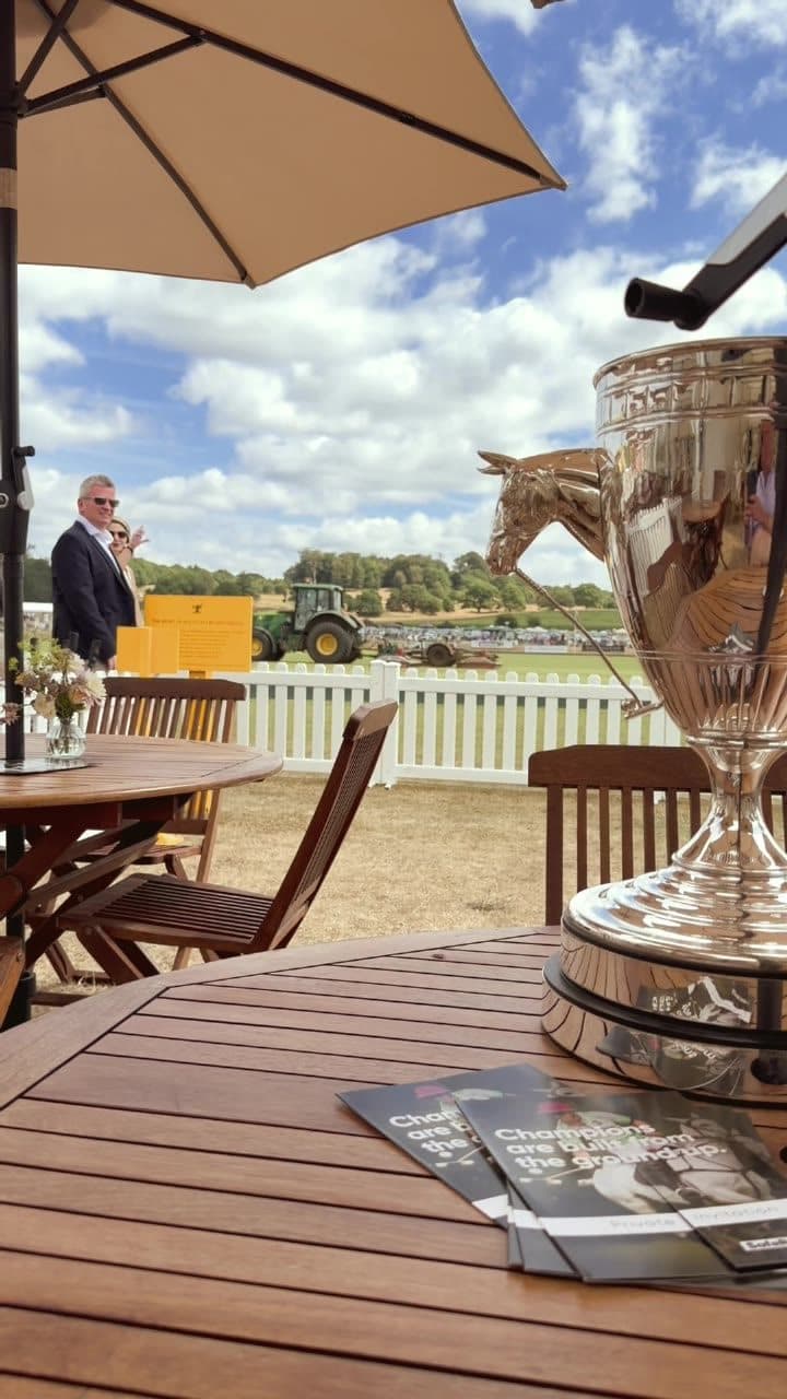 The Gold Cup at the SafeRock® hospitality table, Cowdray Park